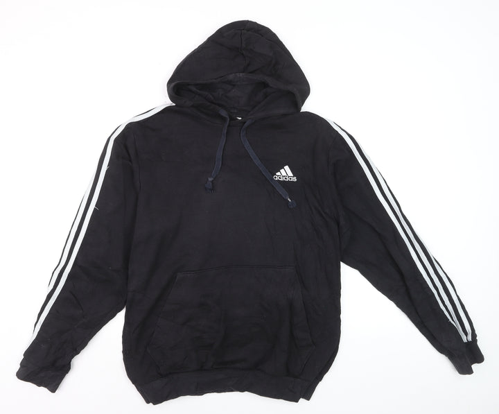Adidas Men's Black Pullover Hoodie Size M Sports Fleece