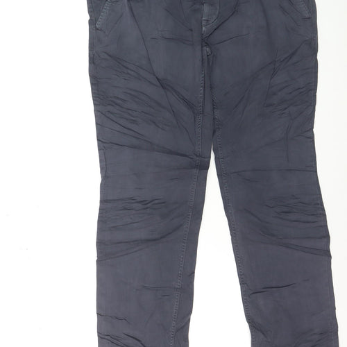 Hugo Boss Men's Grey Chino Trousers Size 38/34 Cotton Blend