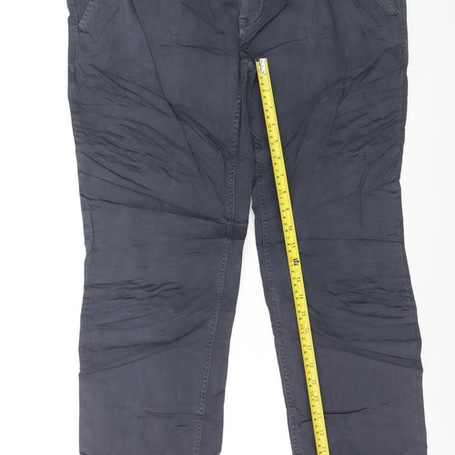Hugo Boss Men's Grey Chino Trousers Size 38/34 Cotton Blend
