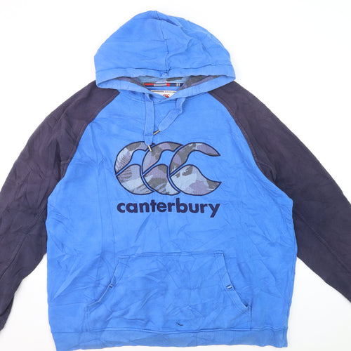 Canterbury Mens Blue 2XL Pullover Hoodie Uglies Logo Sportswear
