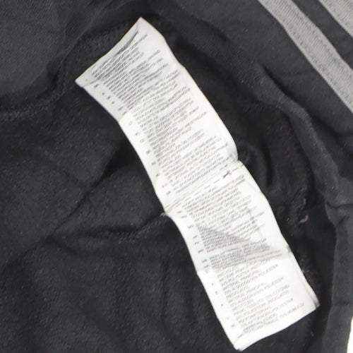 Adidas Mens Black Crew Neck Pullover Sweatshirt Size L Sports Fleece