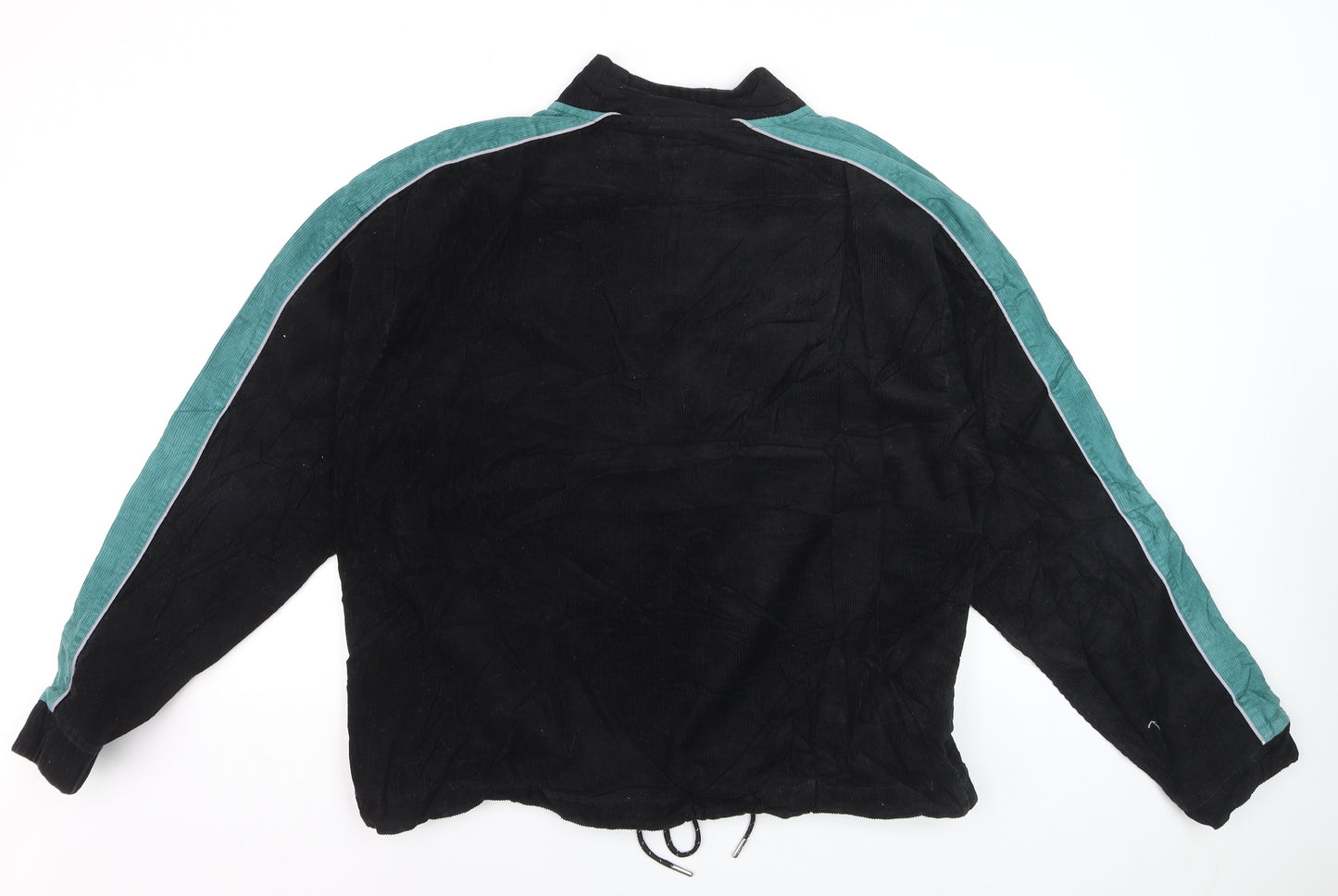 Fila Men’s Black XL Corduroy 1/2 Zip Track Jacket Retro 90s Style