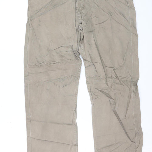 Lee Riders Men's Beige Slim Fit Chino Trousers W34 L34