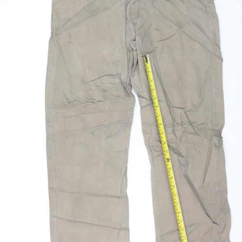 Lee Riders Men's Beige Slim Fit Chino Trousers W34 L34