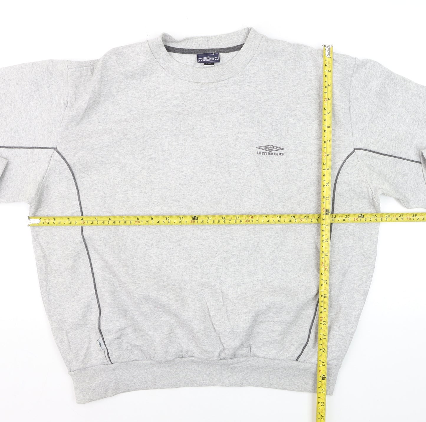 Umbro Men's Grey Pullover Sweatshirt L Crew Neck Sportswear