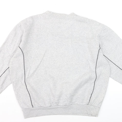 Umbro Men's Grey Pullover Sweatshirt L Crew Neck Sportswear