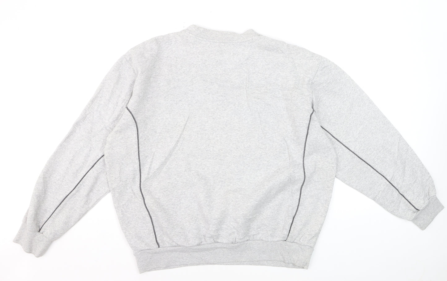 Umbro Men's Grey Pullover Sweatshirt L Crew Neck Sportswear