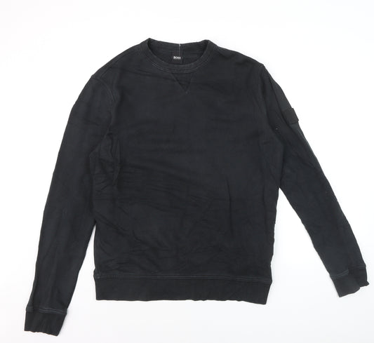 Hugo Boss Men's Black Crew Neck Pullover Sweatshirt M