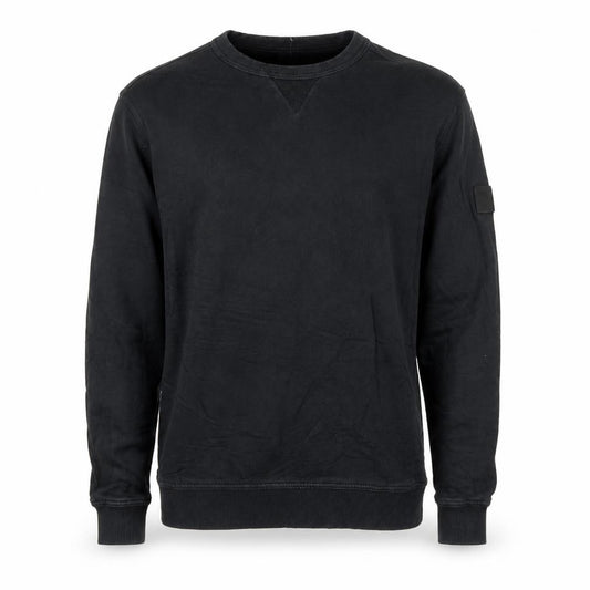 Front view of Hugo Boss Men's Black Crew Neck Pullover Sweatshirt M