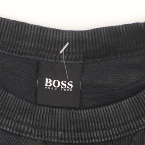 Hugo Boss Men's Black Crew Neck Pullover Sweatshirt M