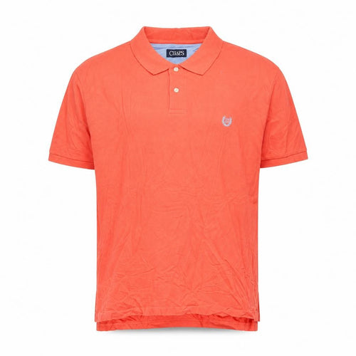 Chaps Mens Orange XL Regular Fit Short Sleeve Cotton Polo Shirt