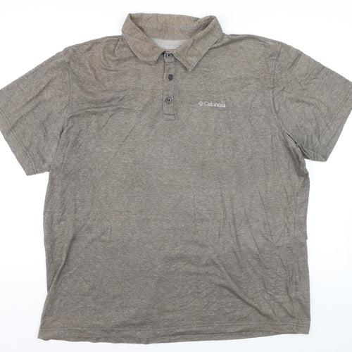Columbia Men's Brown Omni-Wick Polo Shirt XL Moisture Wicking