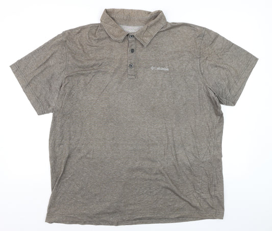 Columbia Men's Brown Omni-Wick Polo Shirt XL Moisture Wicking
