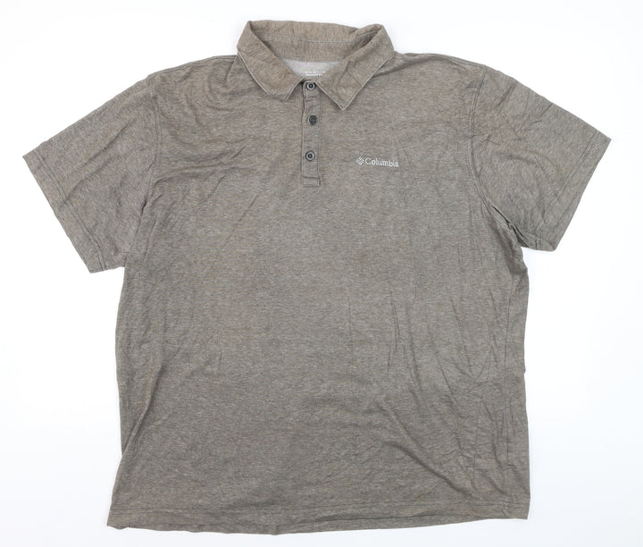 Columbia Men's Brown Omni-Wick Polo Shirt XL Moisture Wicking