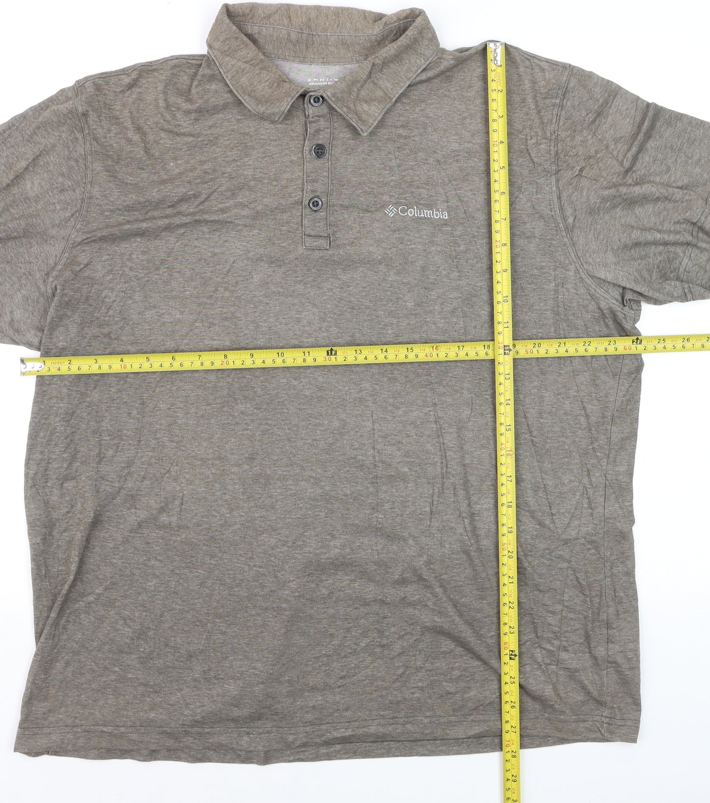 Columbia Men's Brown Omni-Wick Polo Shirt XL Moisture Wicking