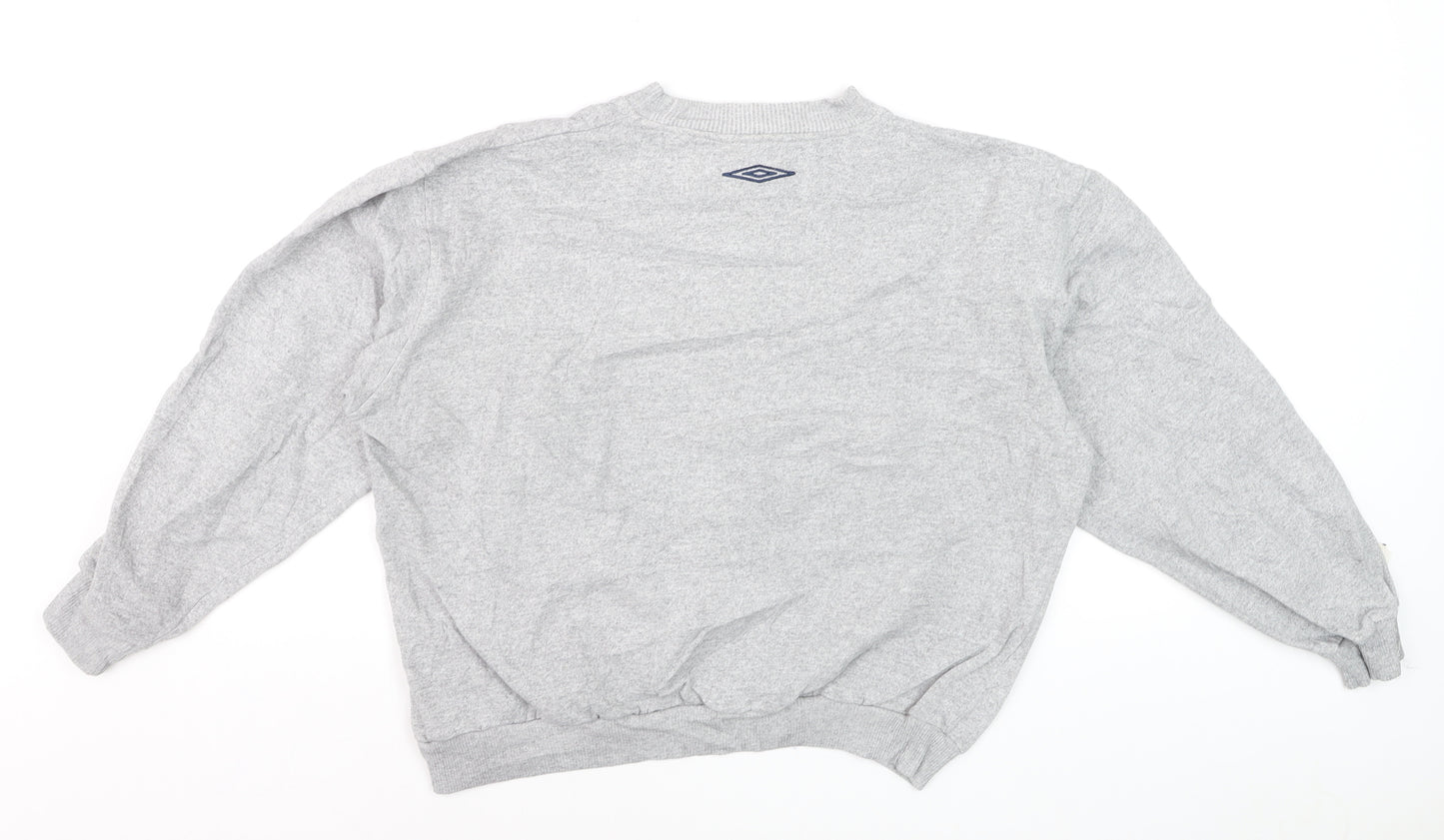 Umbro Boys Grey Crew Neck Logo Pullover Sweatshirt M