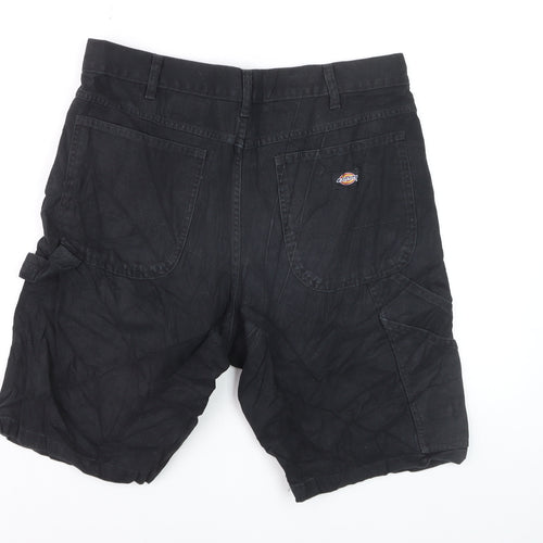 Dickies Men's Black Cotton Cargo Work Shorts Size 34 Regular Fit