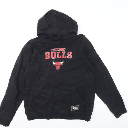 NBA Chicago Bulls Women's Black Hoodie Size 16 Pullover Sweatshirt