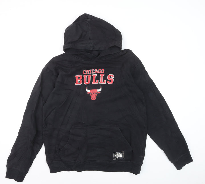 NBA Chicago Bulls Women's Black Hoodie Size 16 Pullover Sweatshirt