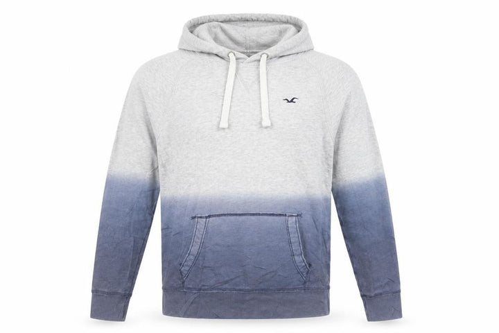 Hollister Men's Grey Pullover Hoodie Size S Logo Fleece Sweatshirt