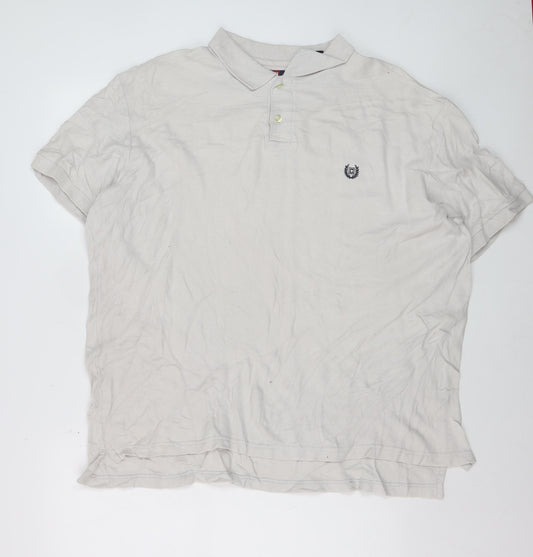 Chaps Men's Beige Cotton Collared XL Polo T-Shirt
