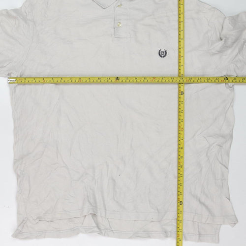 Chaps Men's Beige Cotton Collared XL Polo T-Shirt