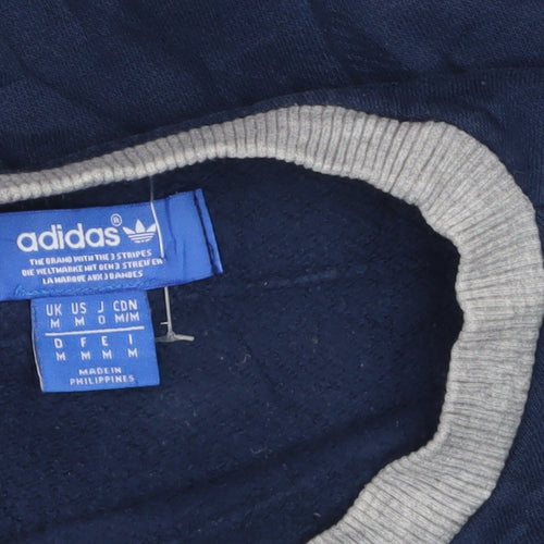 Adidas Men's Blue Crew Neck Pullover Sweatshirt Size M Sportswear