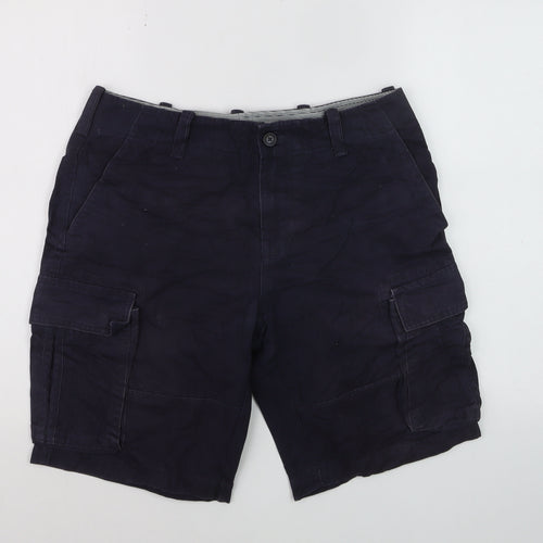 Tommy Hilfiger Men's Navy Cotton Cargo Shorts Size 34 Regular Fit