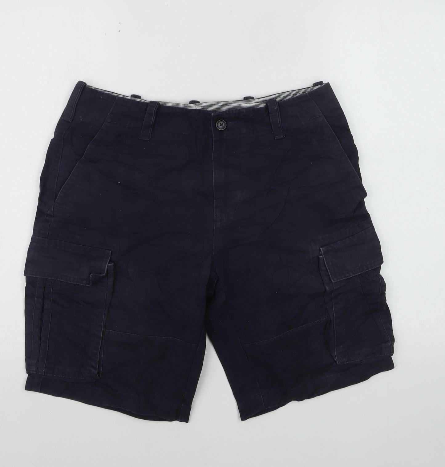 Tommy Hilfiger Men's Navy Cotton Cargo Shorts Size 34 Regular Fit