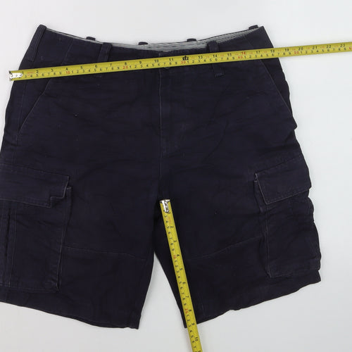 Tommy Hilfiger Men's Navy Cotton Cargo Shorts Size 34 Regular Fit