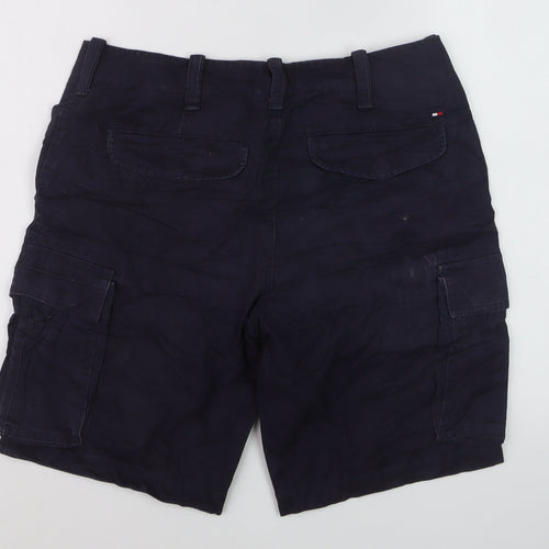 Tommy Hilfiger Men's Navy Cotton Cargo Shorts Size 34 Regular Fit