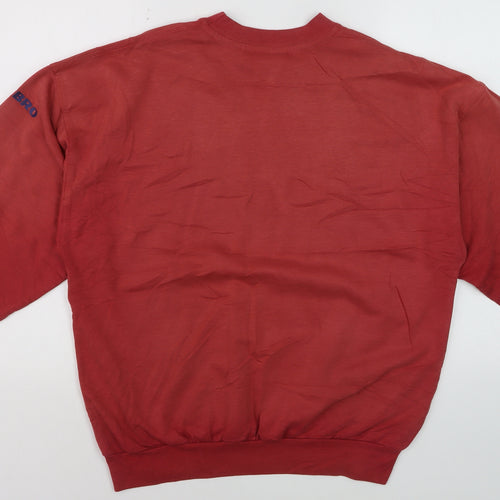Umbro Men’s Red Crew Neck Pullover Sweatshirt Size M Sports Style