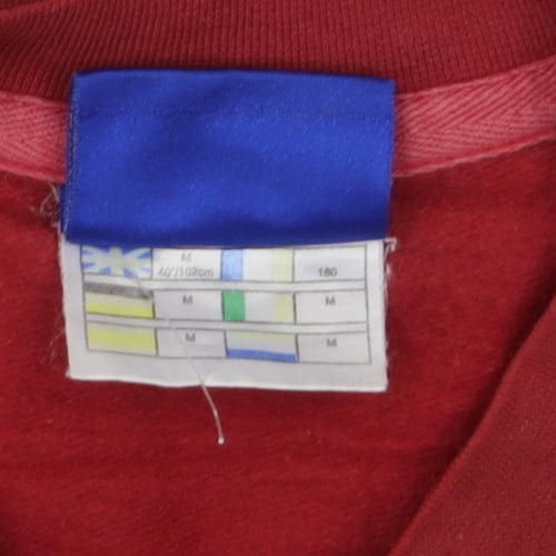 Umbro Men’s Red Crew Neck Pullover Sweatshirt Size M Sports Style