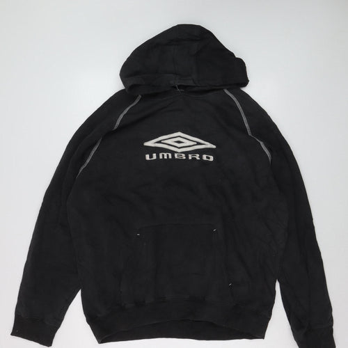 Umbro Men’s Black XL Pullover Hoodie Sports Logo Sweatshirt