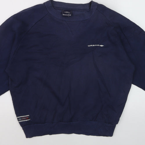 Umbro Men's Blue Crew Neck Pullover Sweatshirt L Sportswear