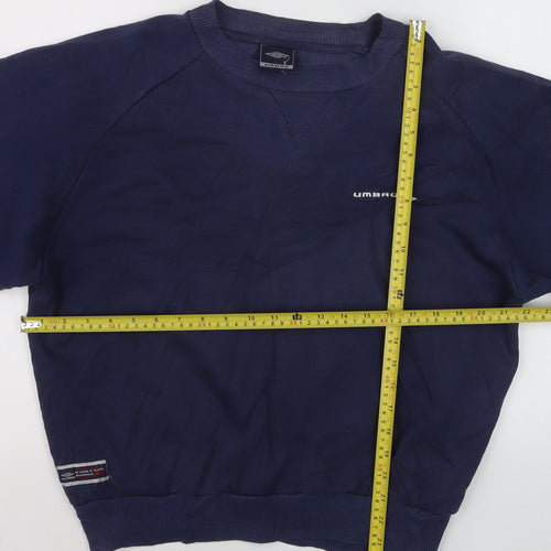 Umbro Men's Blue Crew Neck Pullover Sweatshirt L Sportswear