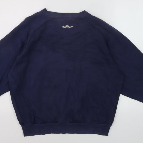 Umbro Men's Blue Crew Neck Pullover Sweatshirt L Sportswear