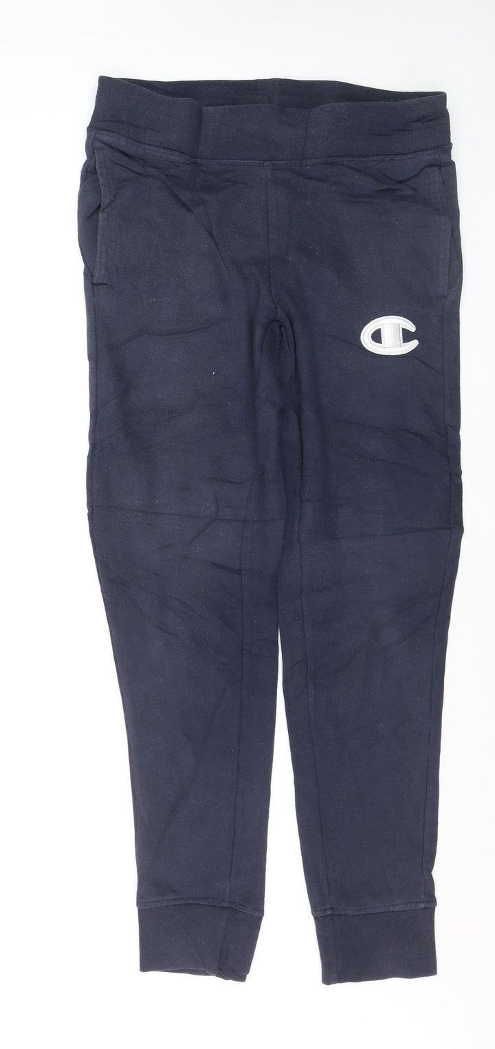 Champion Mens Blue L Jogger Trousers Fleece Regular Fit Activewear