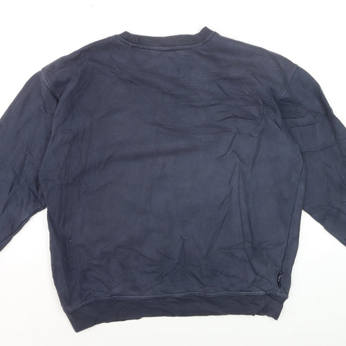 Reebok Men's Blue Pullover Sweatshirt Size M Crew Neck Sports Style