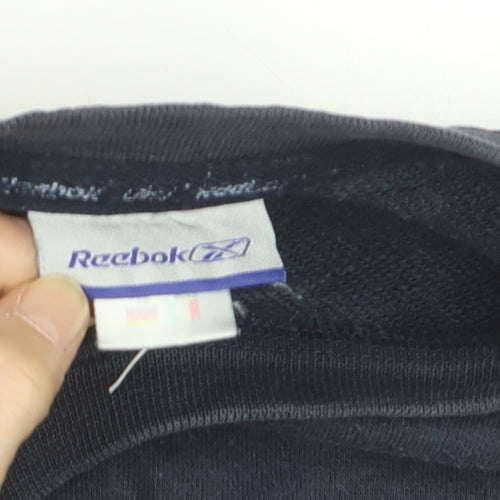 Reebok Men's Blue Pullover Sweatshirt Size M Crew Neck Sports Style