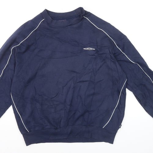 Umbro Men's Blue Pullover Crew Neck Sweatshirt Size L