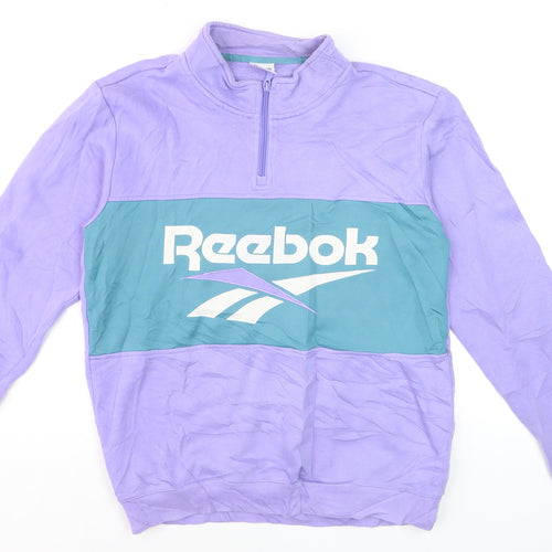 Reebok Classic Women's Purple 1/4 Zip Sweatshirt Size S