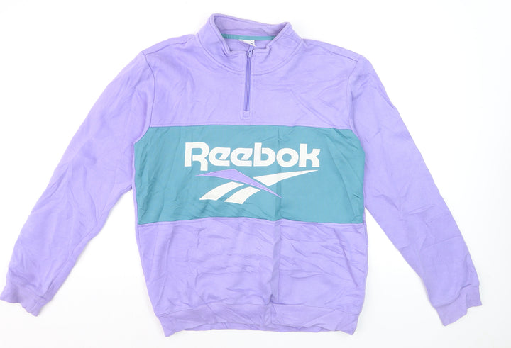 Reebok Classic Women's Purple 1/4 Zip Sweatshirt Size S