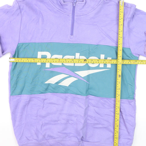 Reebok Classic Women's Purple 1/4 Zip Sweatshirt Size S