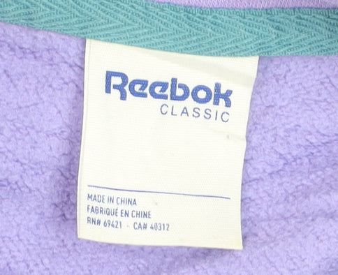 Reebok Classic Women's Purple 1/4 Zip Sweatshirt Size S