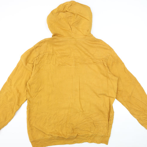 Reebok Men’s Yellow XL Pullover Hoodie with Logo Pocket