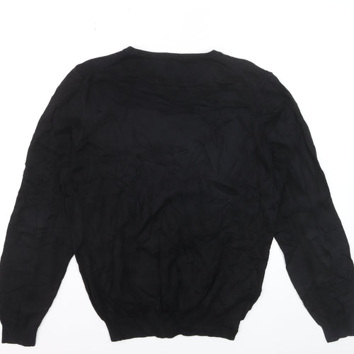Hugo Boss Men’s Black Wool Crew Neck Pullover Jumper Size S