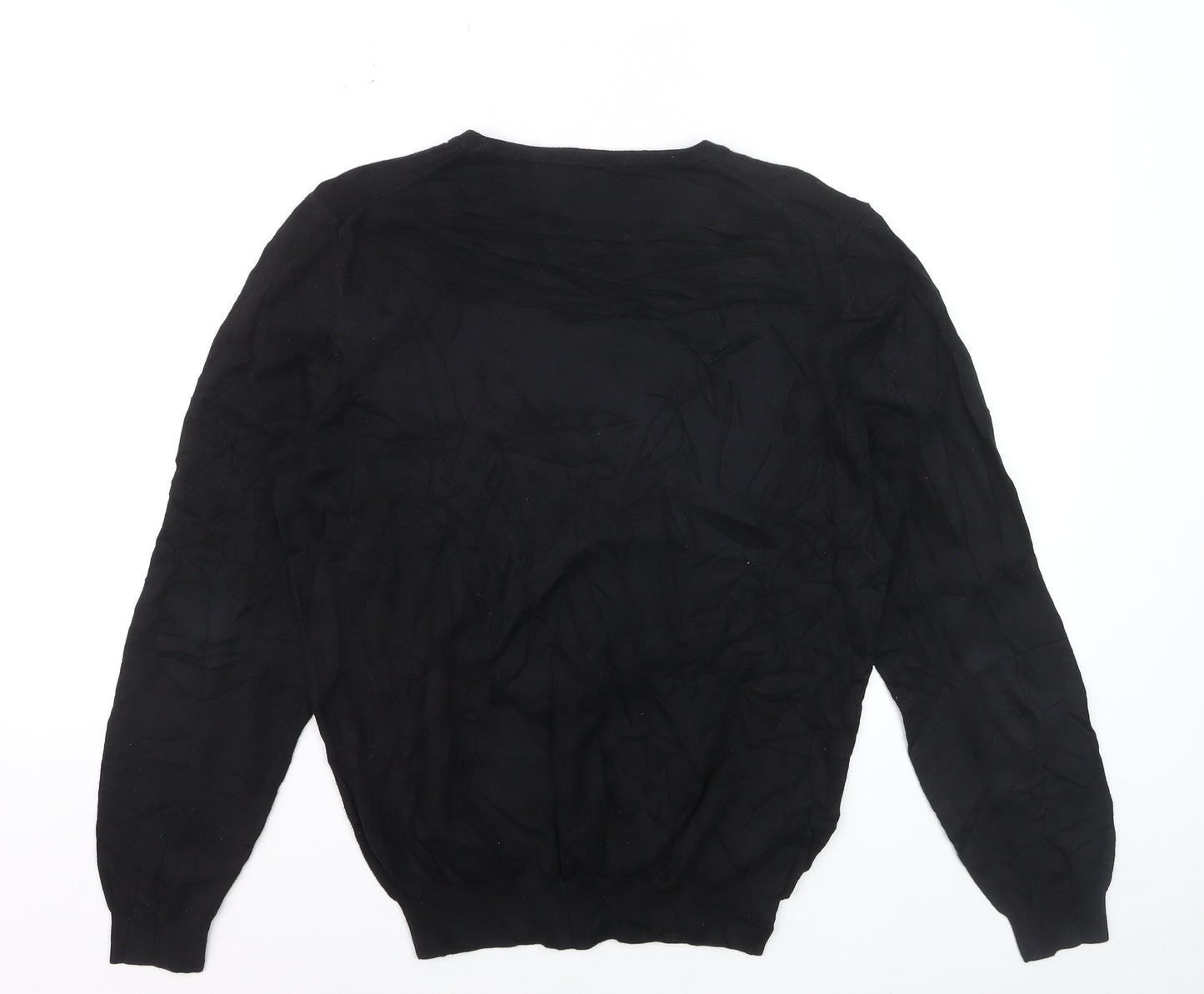 Hugo Boss Men’s Black Wool Crew Neck Pullover Jumper Size S