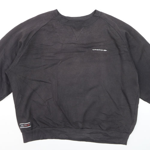 Umbro Men's Black XL Pullover Sweatshirt Crew Neck Sports Top