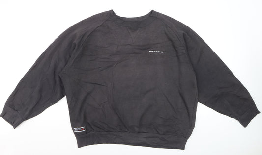 Umbro Men's Black XL Pullover Sweatshirt Crew Neck Sports Top
